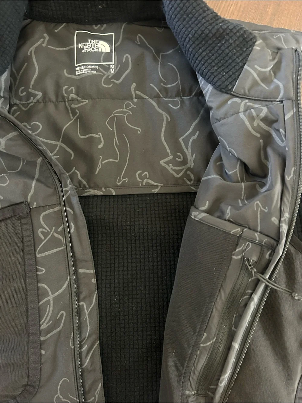 The North Face Black Graphic Fleece Vest